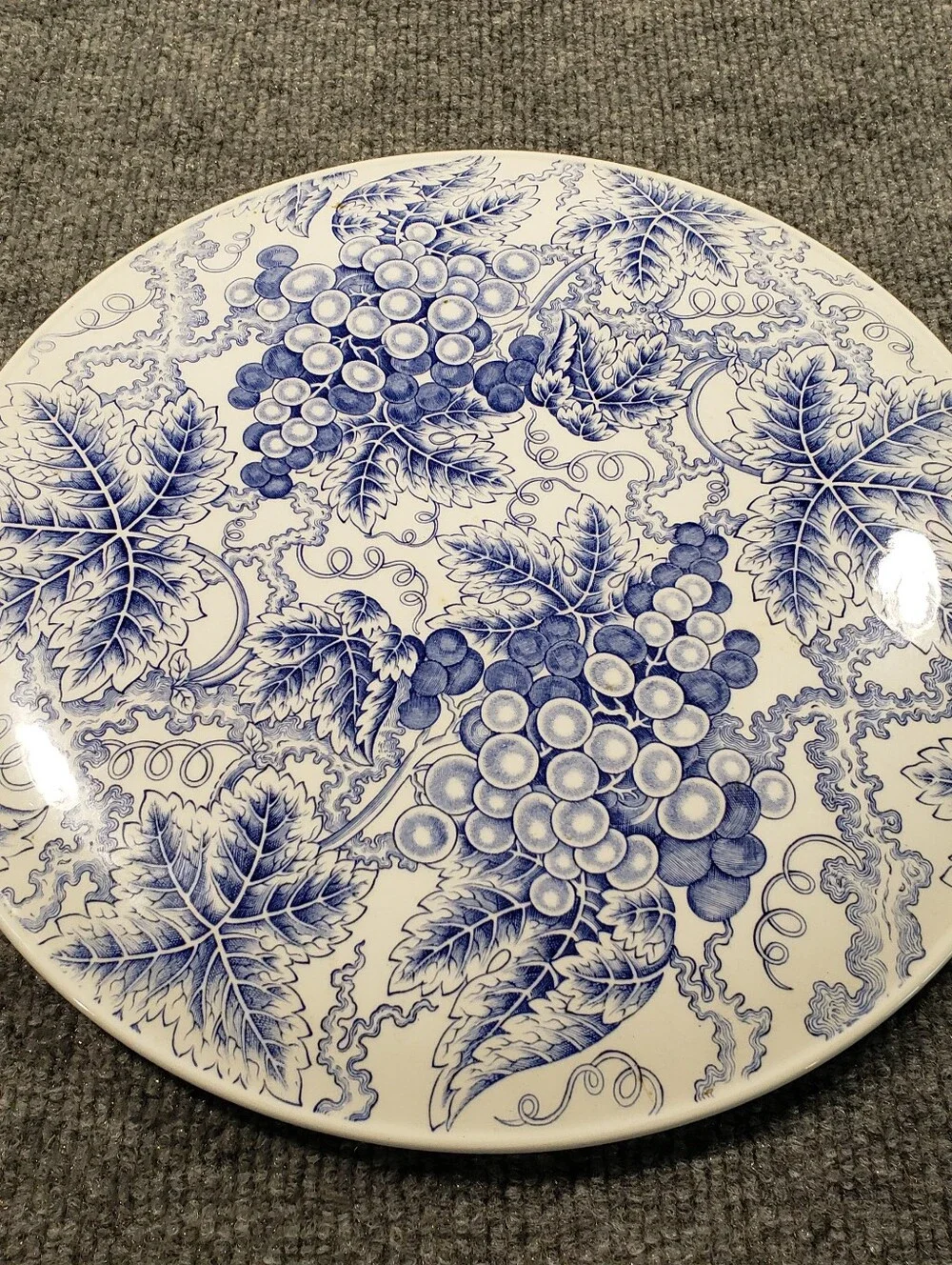 Spode Blue Room Collection Grapes Porcelain Cake Plate 11
